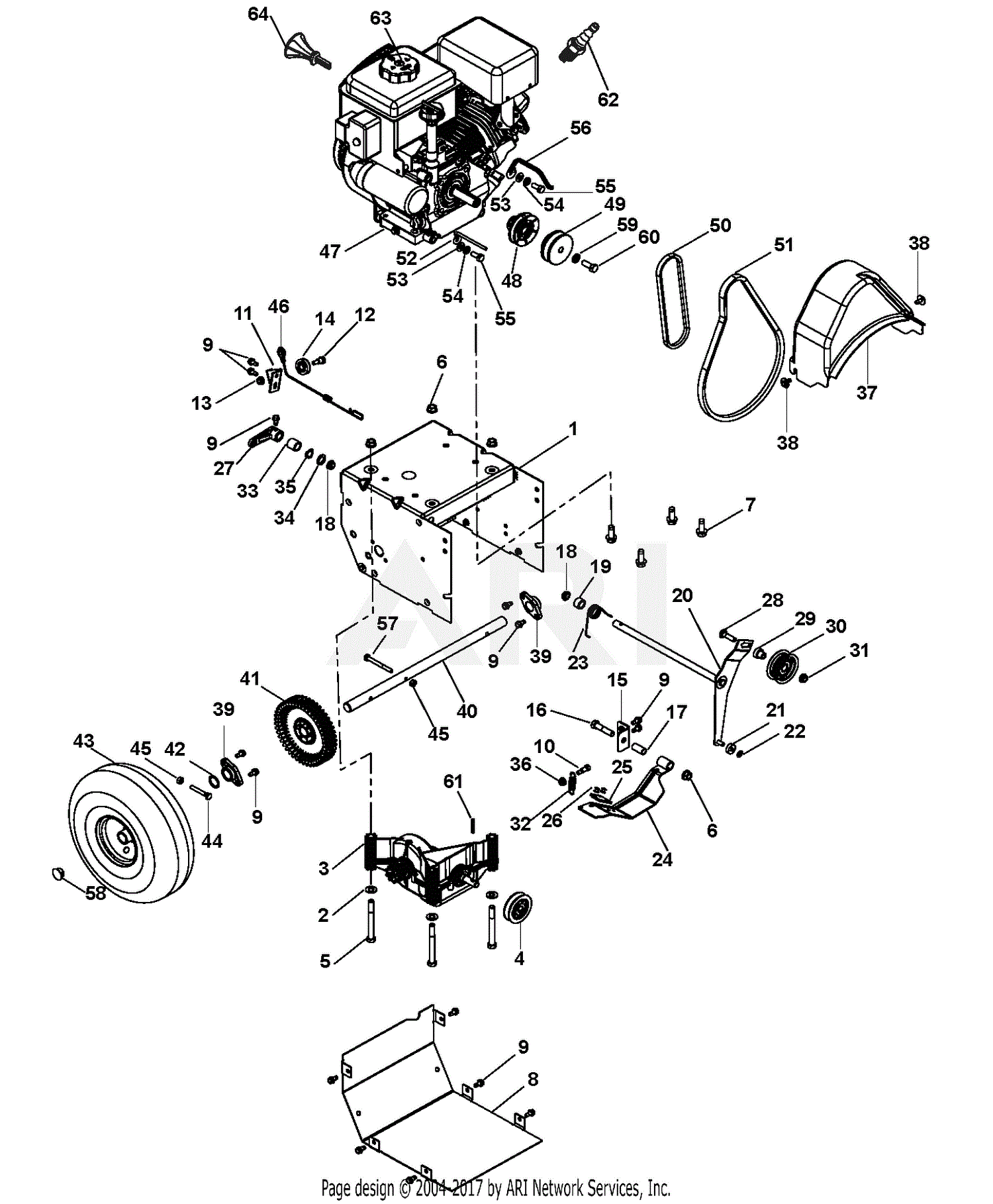 Ariens 939401 (035000 - 074999) Sno-Tek 20 Parts Diagram for Engine ...