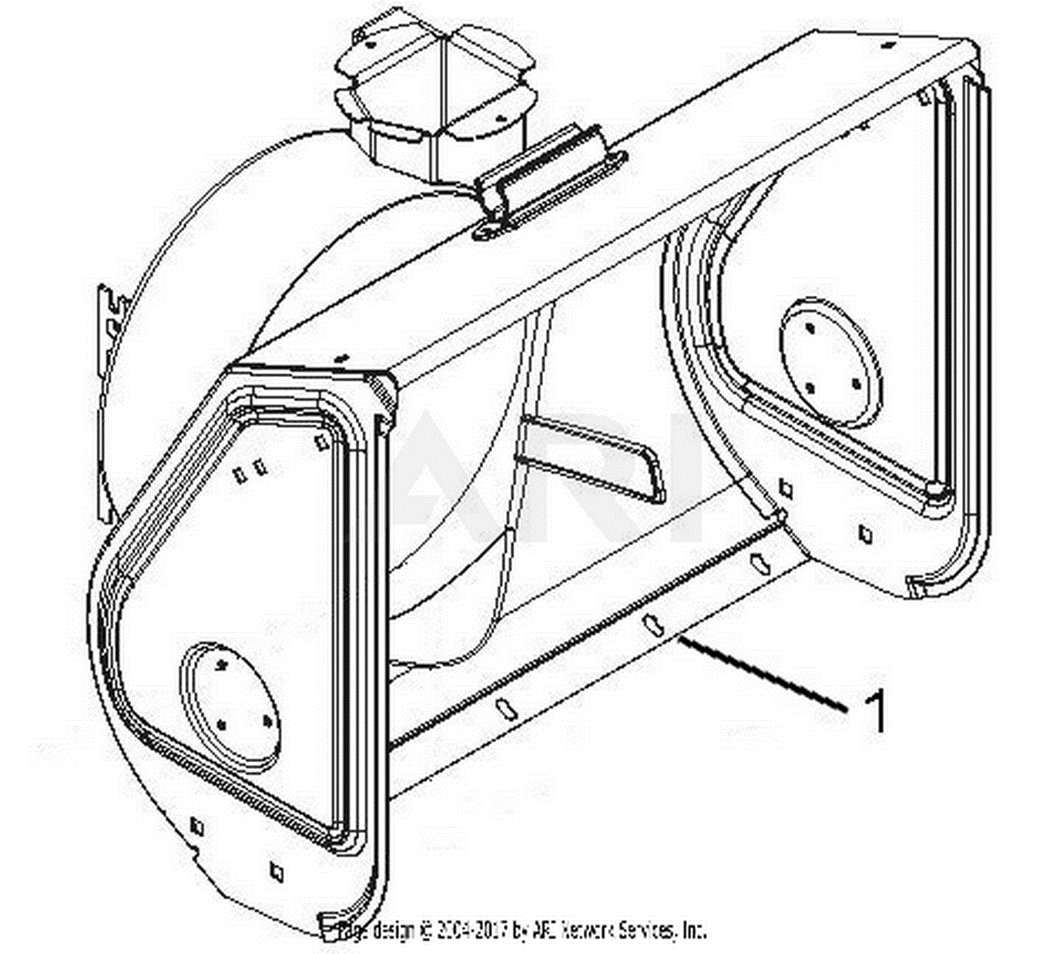 Ariens 520011 Blower Housing Replacement Kit Parts Diagram for Blower Housing