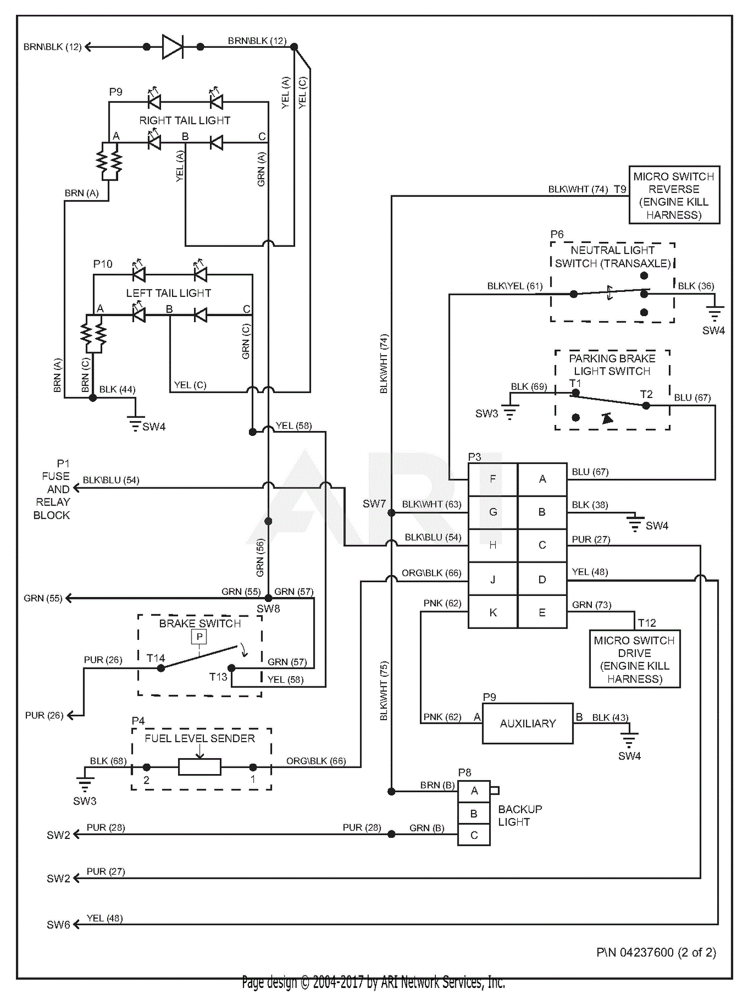Ariens 996126 020000 Contractor 2wd Subaru Eh65 Parts Diagram For Wiring Diagram Main 600 Cont