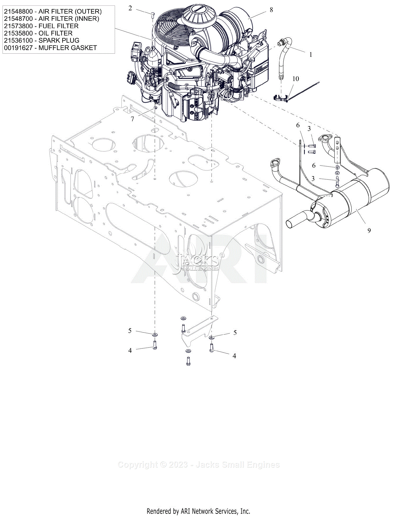 Ariens 951001 (000101 - ) Mammoth 850 Parts Diagram for Parts List 8 ...