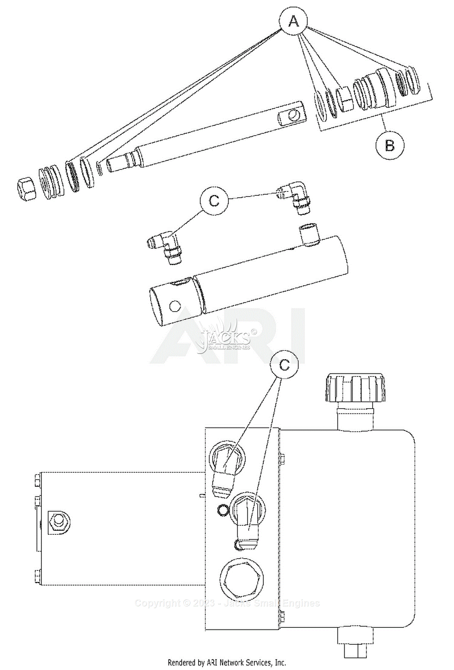 Ariens 851007 000101 48 In V Plow Attachment Parts Diagram For Parts List 4 Hydraulic