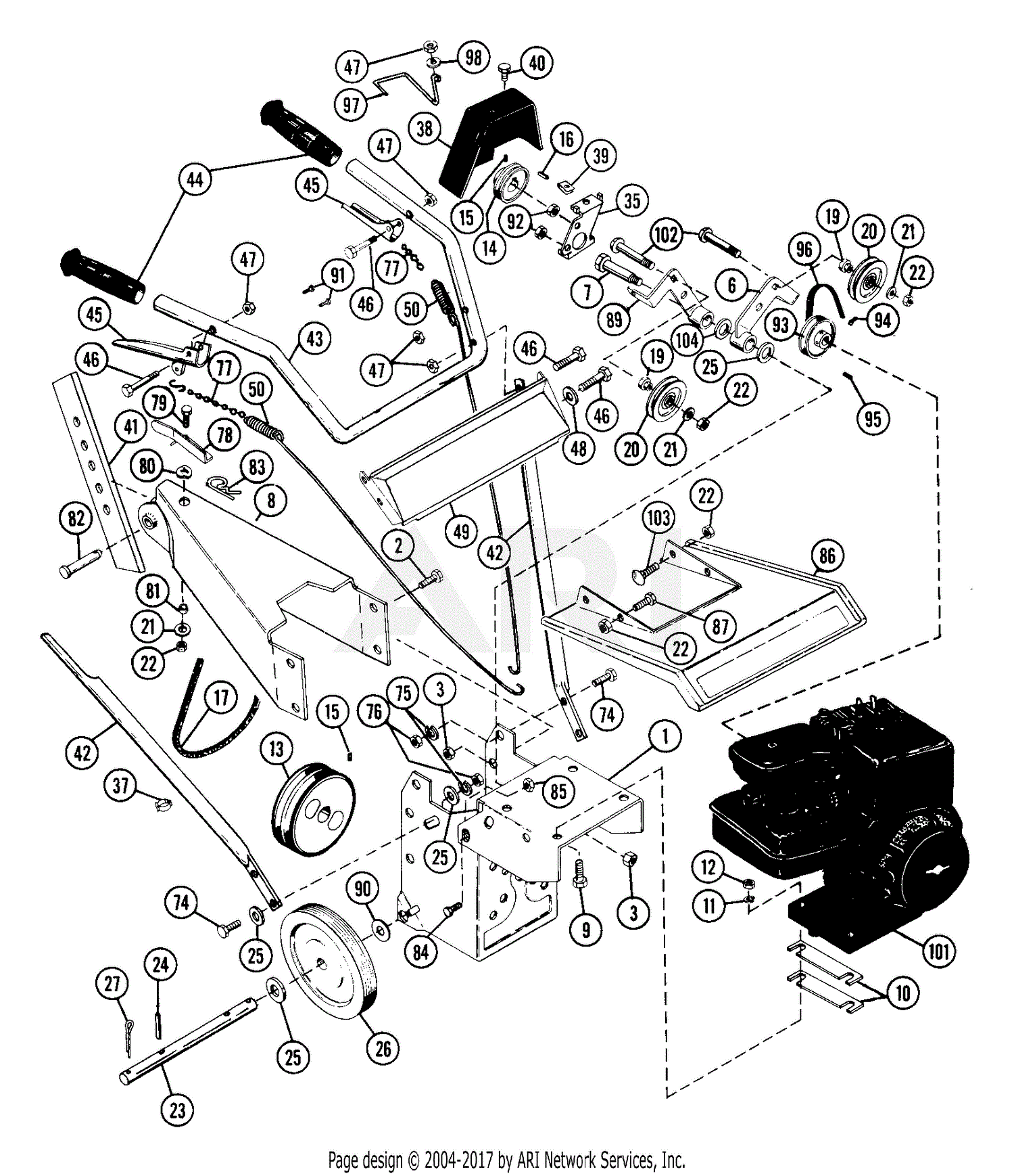 Ariens Tiller Parts Diagrams Tiller Tine Ariens Rotary Front