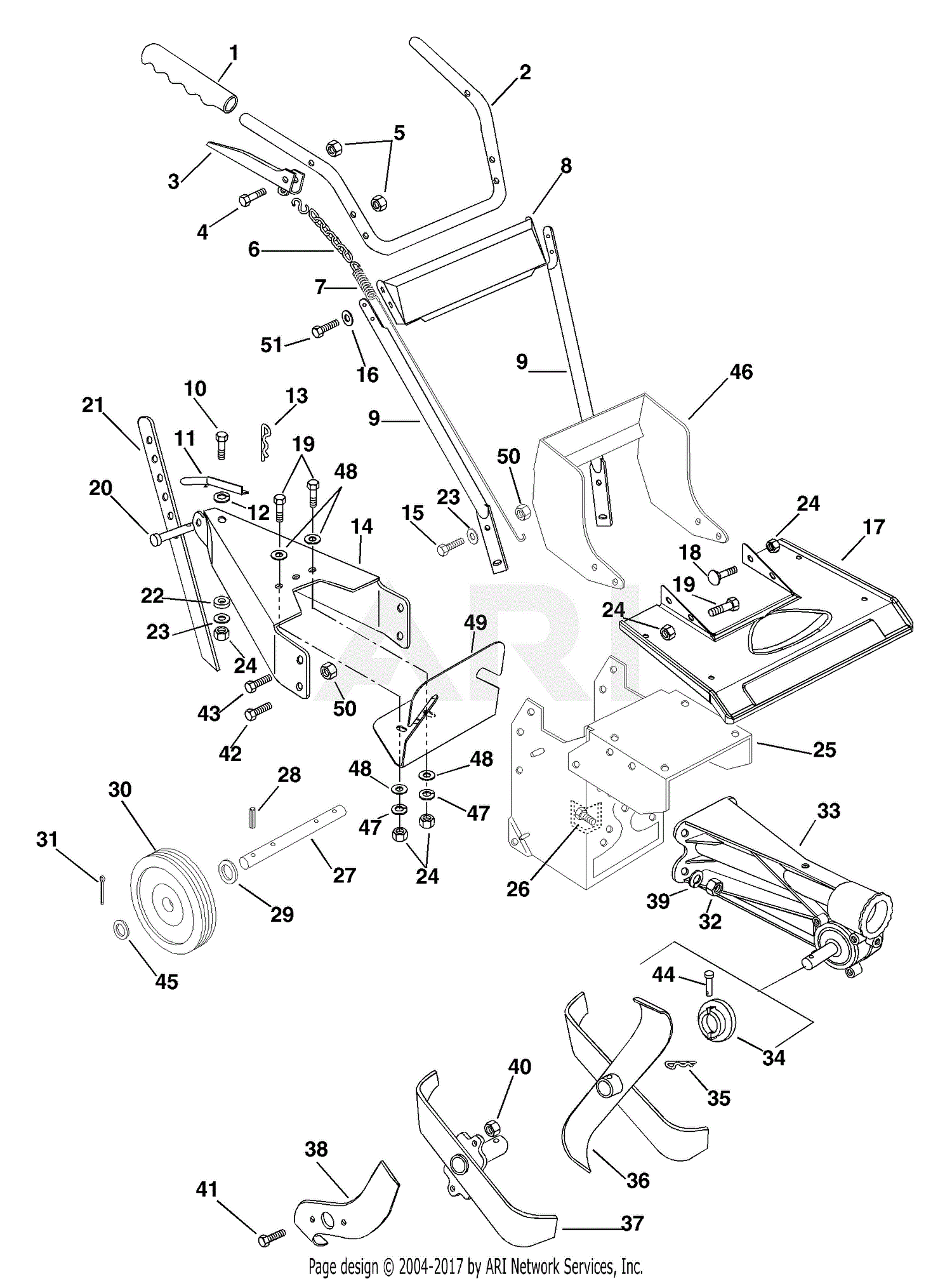 Ariens 902501 (000101 - ) 5hp Tec., With Forward & Reverse Parts ...