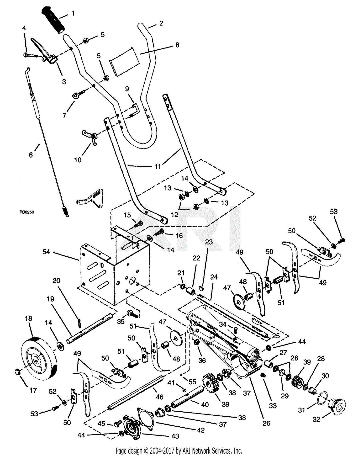 Ariens 902812 (000101 - ) FT314, 3hp Tec., W/Forward Only Parts Diagram ...