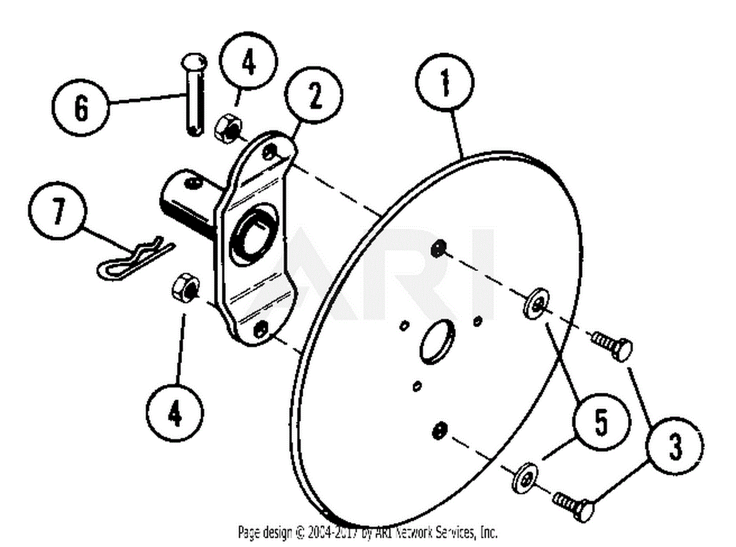 Ariens 702015 Tine Shield Kit Parts Diagram for Tine Disc Shield Kit