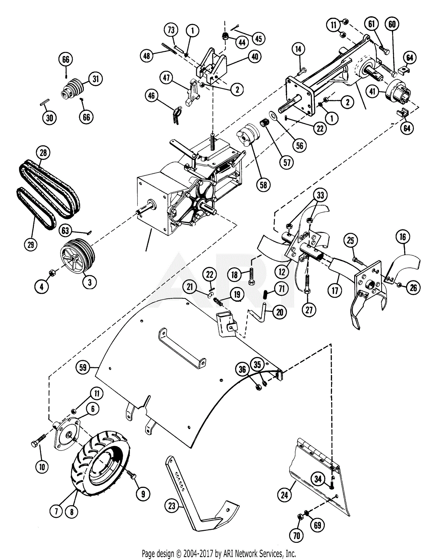 Ariens 901013 (000101 - ) RT8020, 8hp Kohler, 20