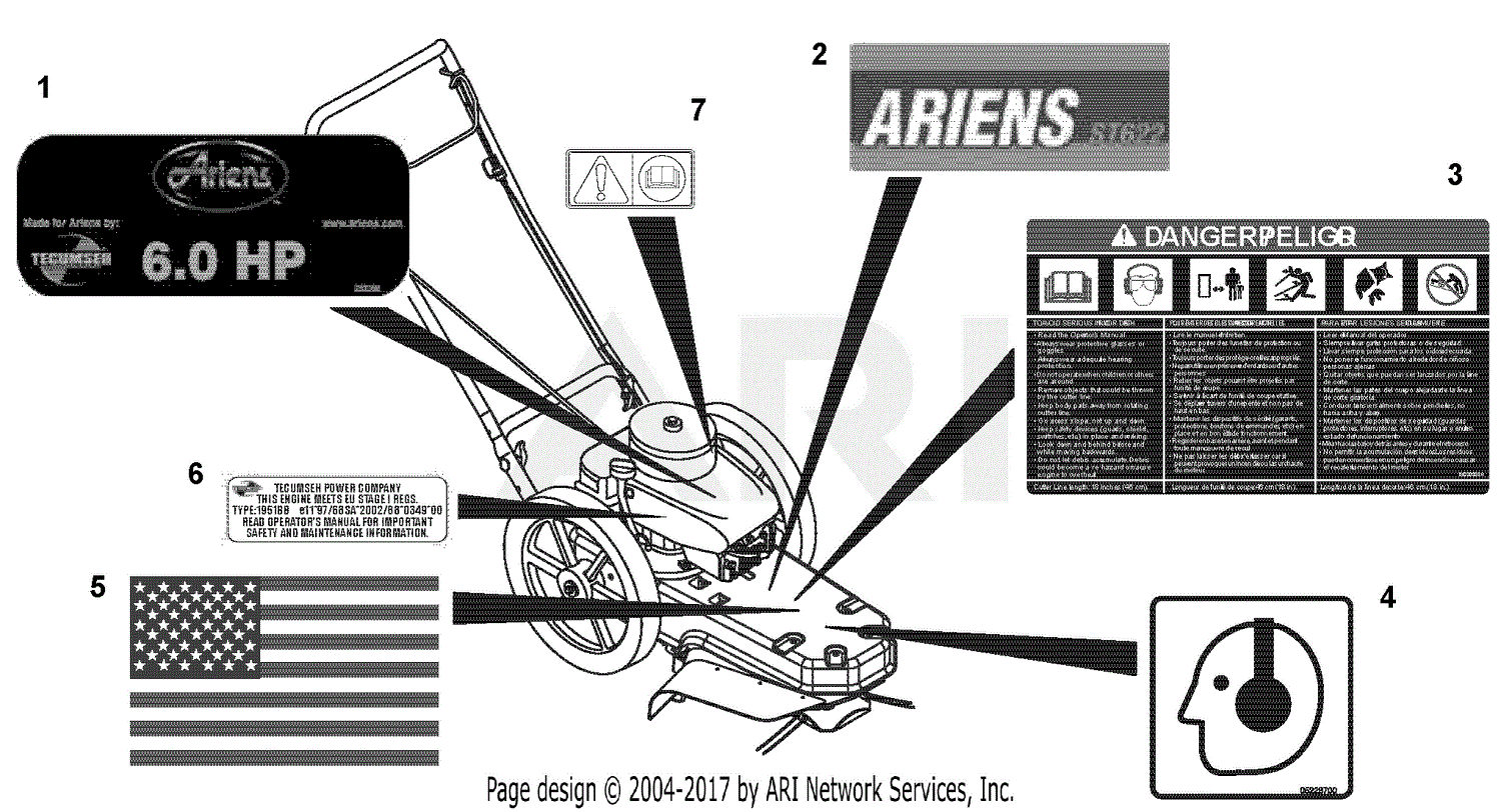 Ariens 946105 (000101 - ) ST622 Carb, 4 Cycle Tecumseh Centura 6hp