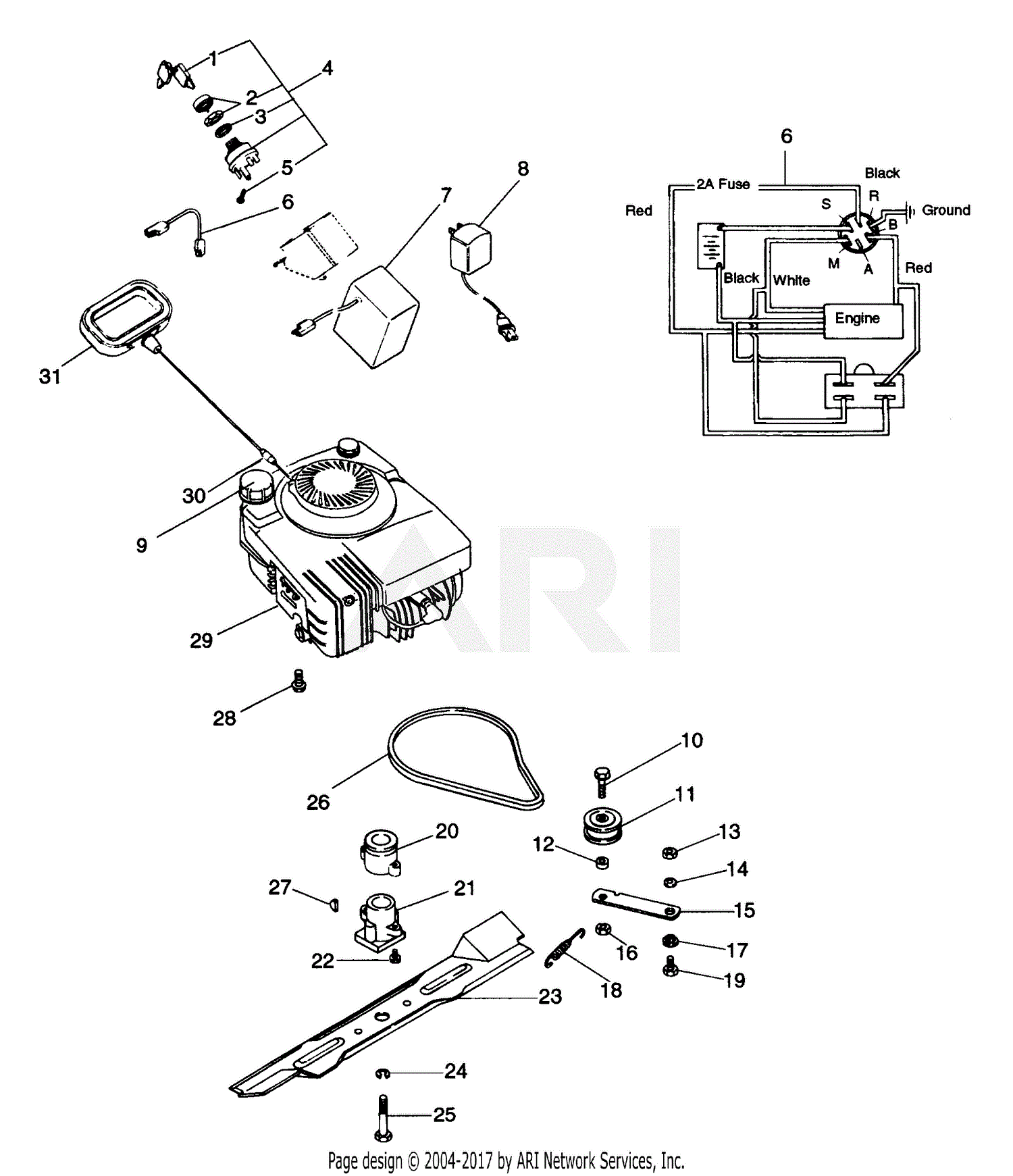 Ariens 911050 (010001 - ) LM21S, 5hp Tec., Recoil, 21