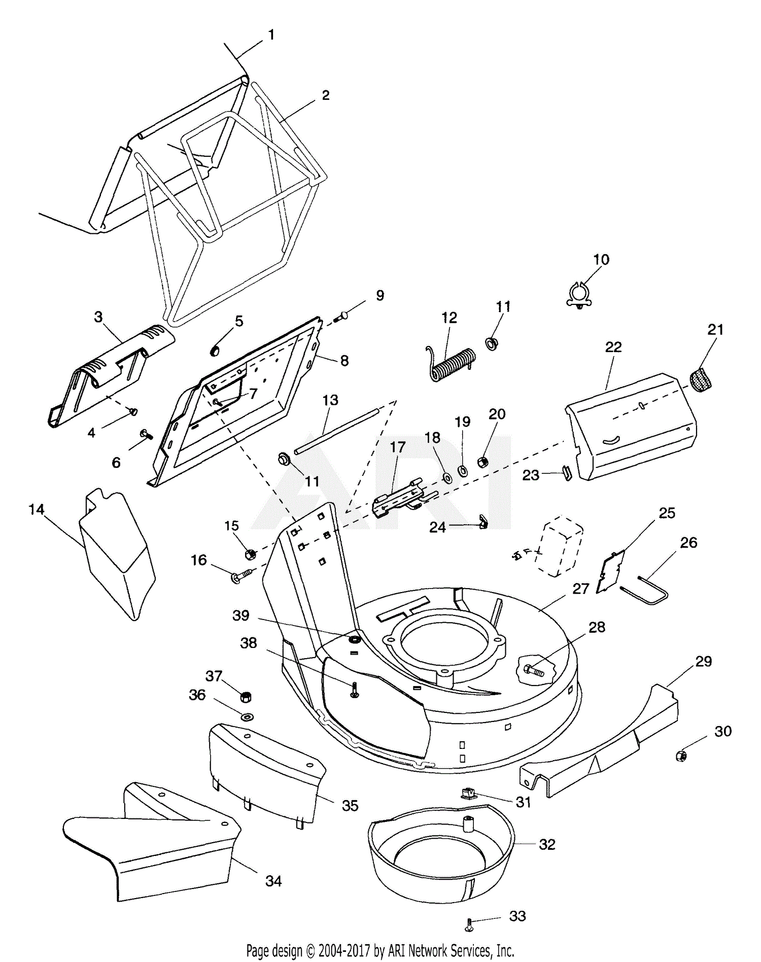 Ariens 911044 (025101 - 037500) LM214, 5hp Tec., Recoil, 21