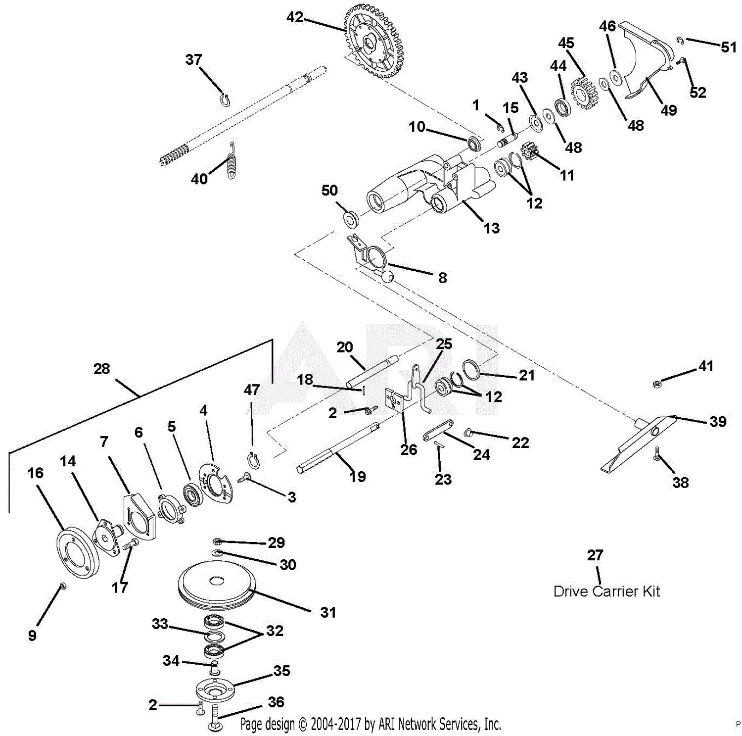 Ariens 911134 (000101 - 004999) LM21SW Parts Diagram for Friction Wheel ...