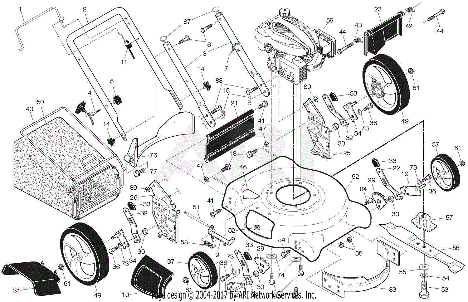 Ariens 911157 (010001 - ) LM, Push Parts Diagram for Repair Parts