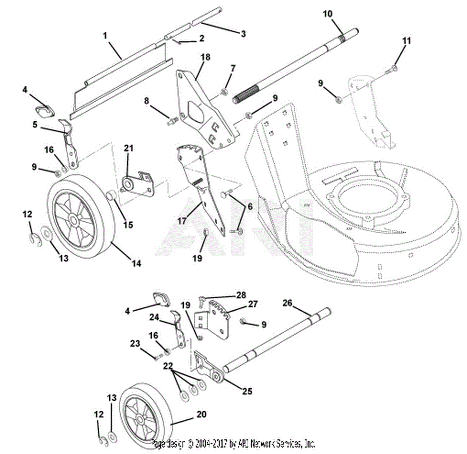 Ariens 911339 (000101 - 002999) LM21S, 6.5hp B&S Recoil, 21