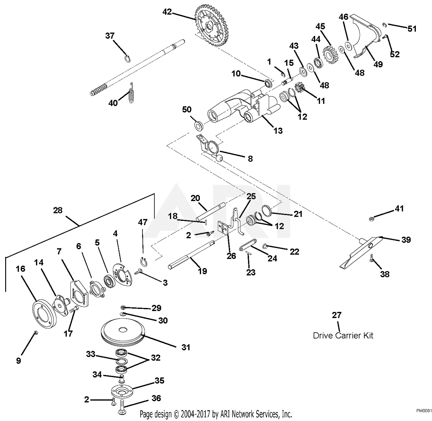 Ariens 911339 (003000 - 004870) LM21S Parts Diagram for Friction Wheel ...