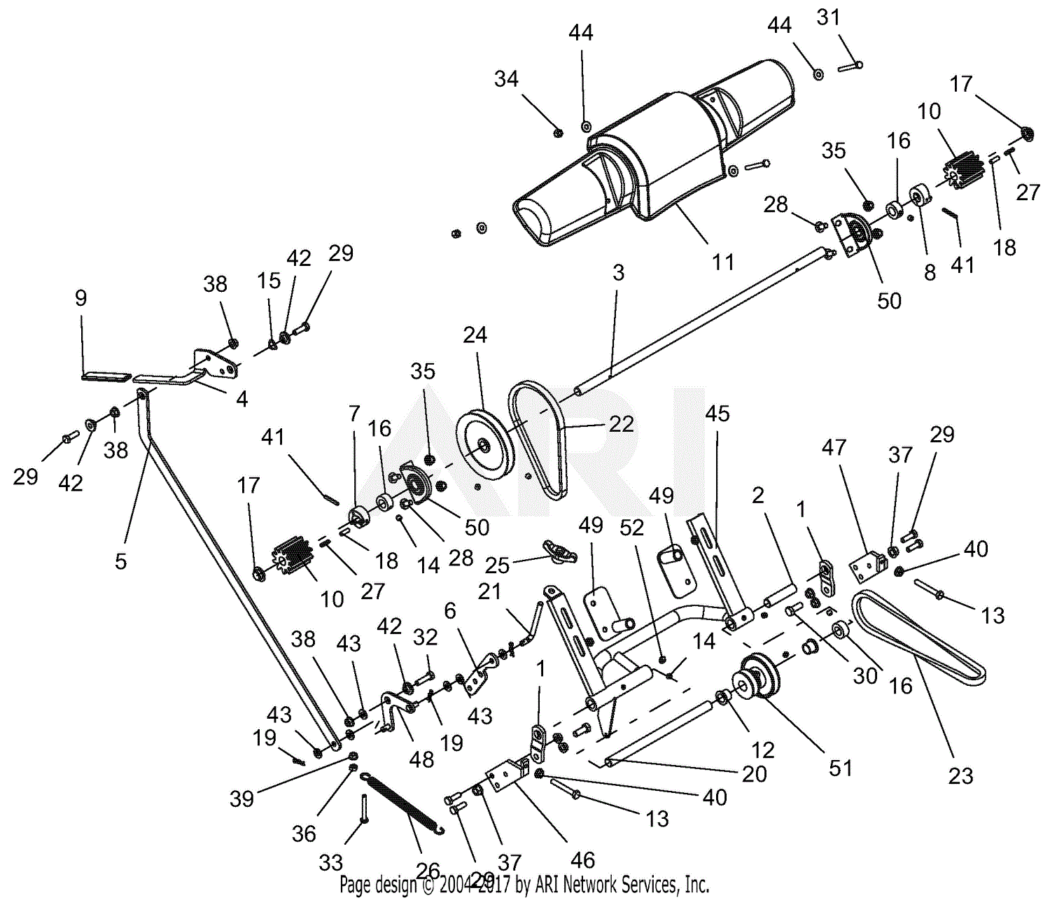 Ariens 911703 (000101 - ) Pro-24 HWSP Parts Diagram for Self-Propel ...