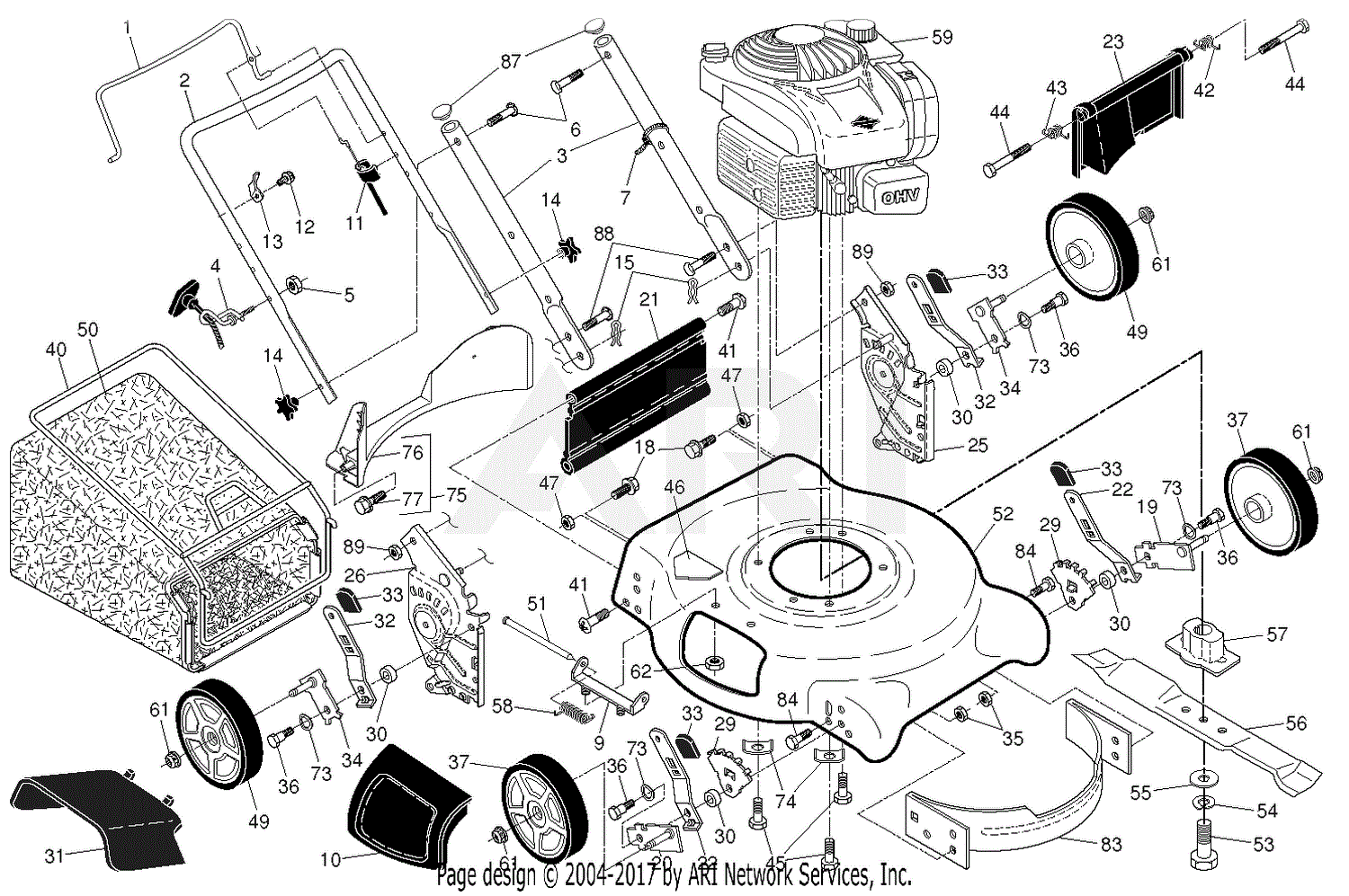 Ariens 961468 (000000 - 000000) Walk-Behind Mower Parts Diagrams