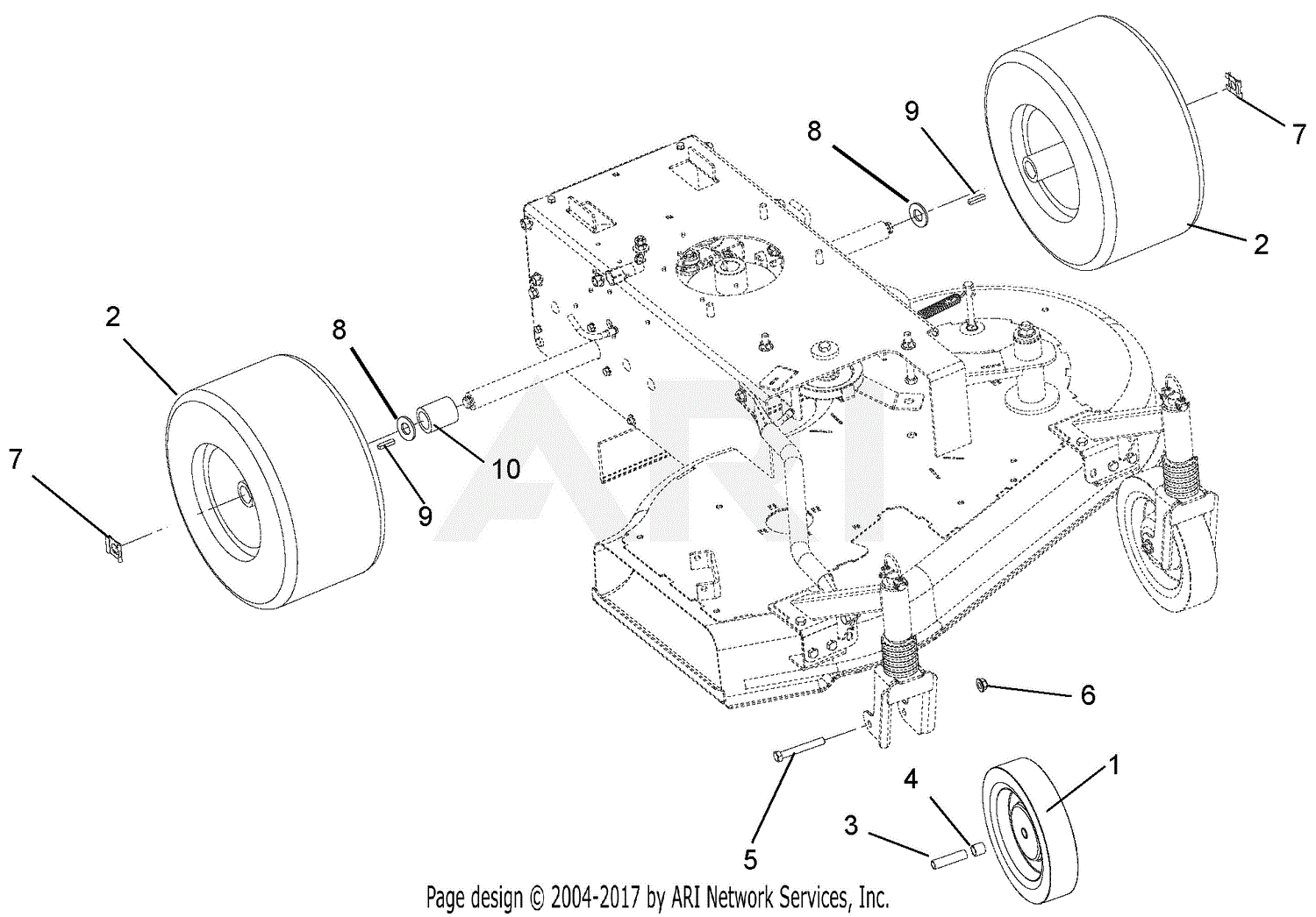 Ariens 911403 (000101 - ) WAW 1034 Parts Diagram for Wheels honda 3 5 engine diagram 