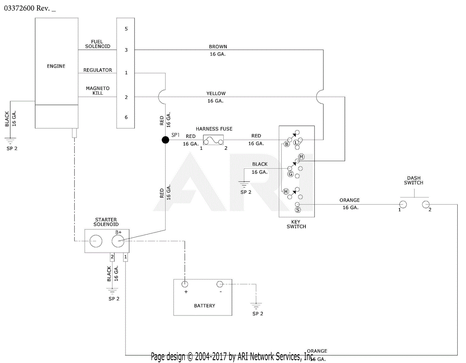 Ariens 03372600 Parts Diagram for Wiring Diagram_03372600