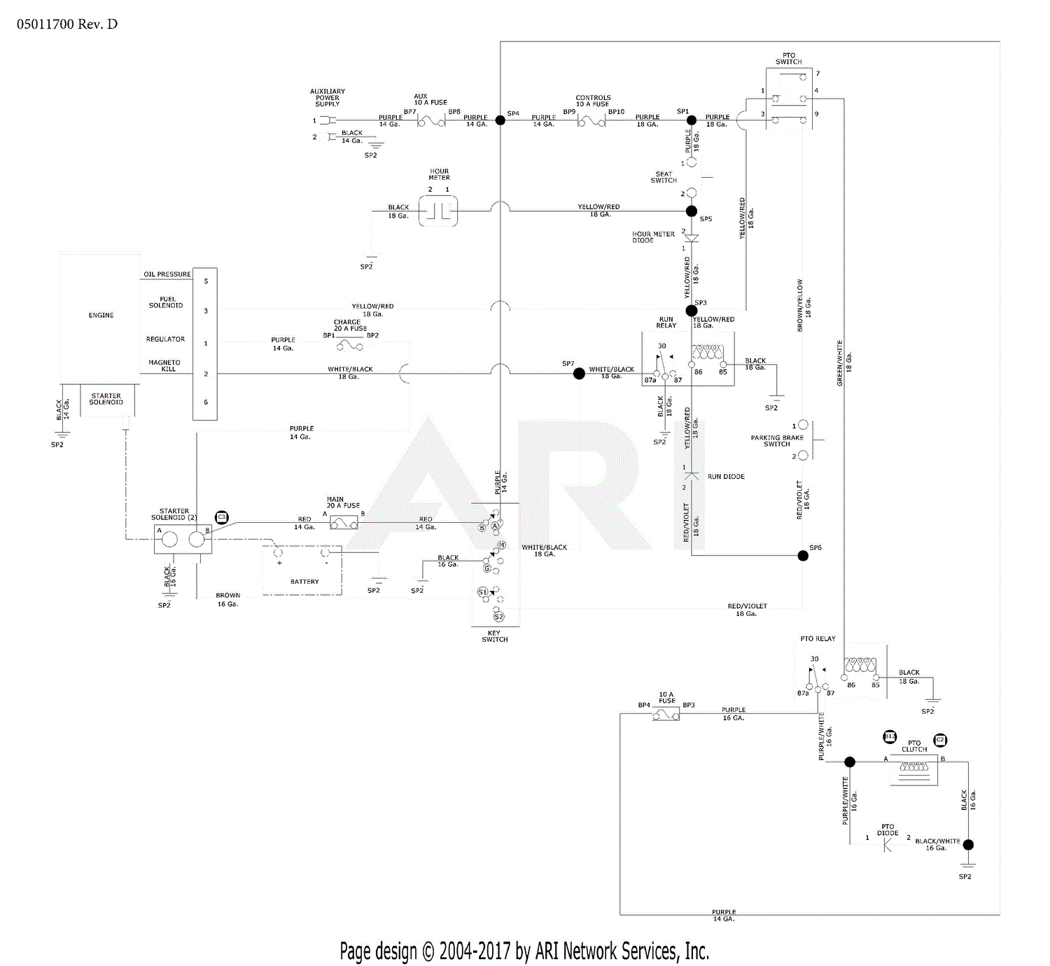 Ariens 05011700 Parts Diagram for Wiring Diagram - 05011700