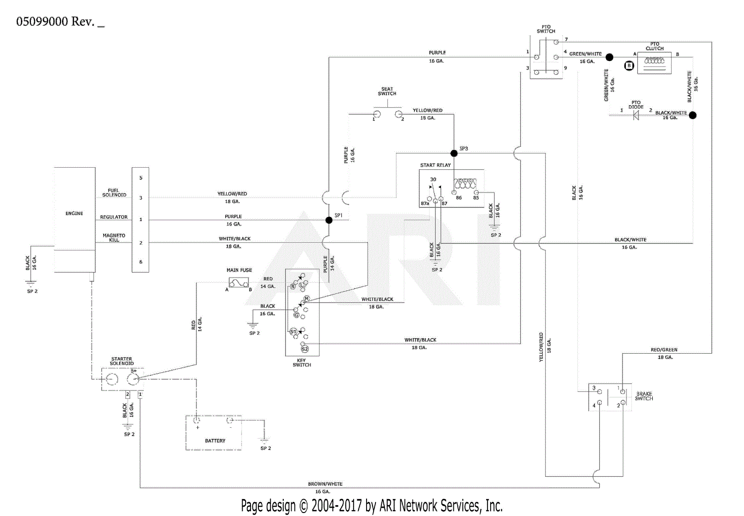 Ariens 05099000 Parts Diagram for Wiring Diagram - 05099000