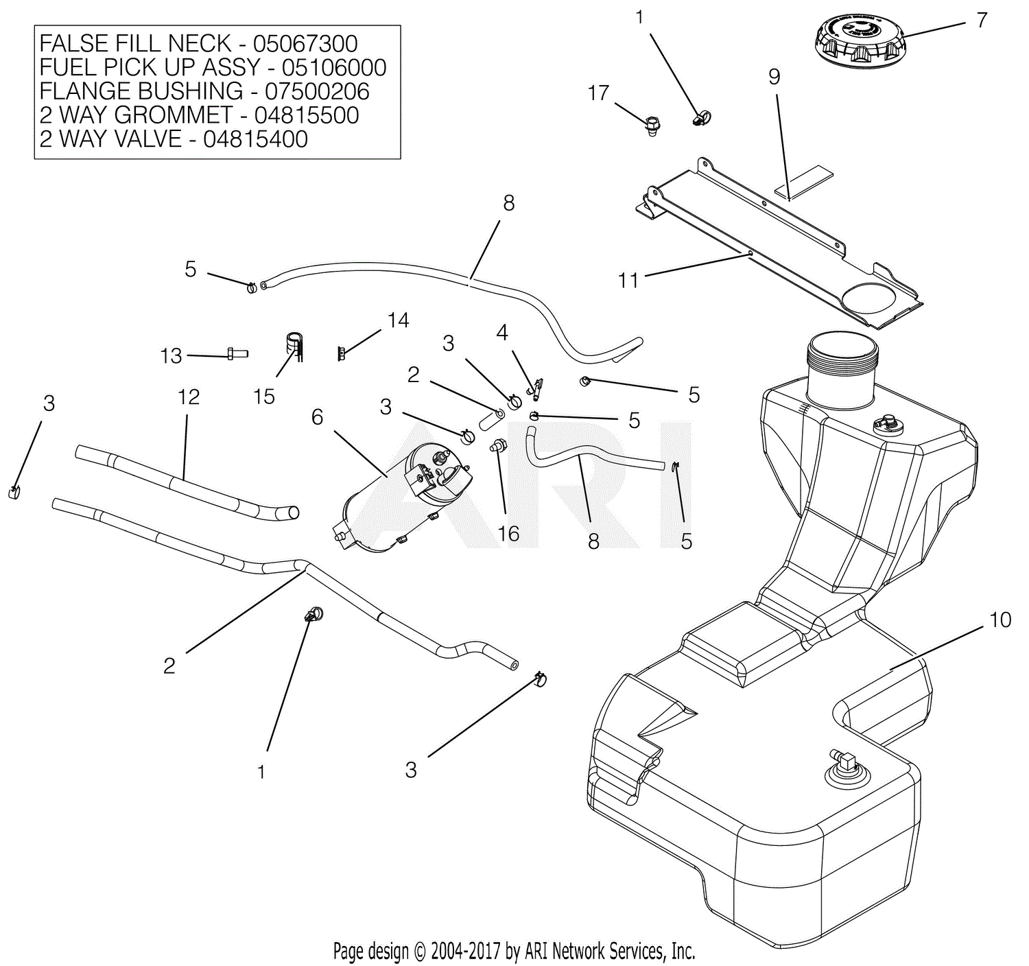 Ariens 991173 (000101 - 014999) Apex 48 CARB Parts Diagram for Fuel ...