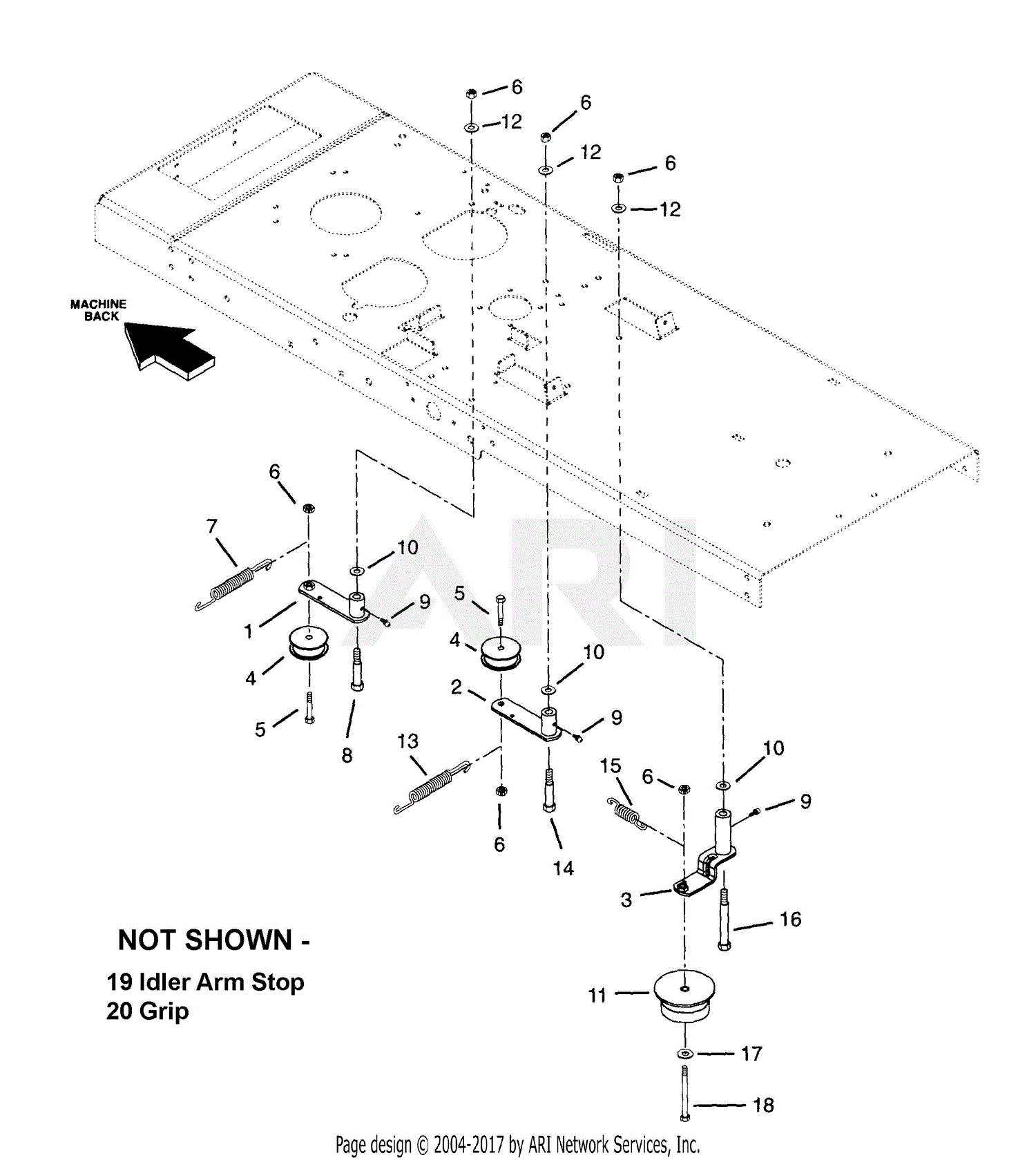 Ariens 915007 (000101 ) EZR 1648, 16hp B&S, 48" Deck Parts Diagram