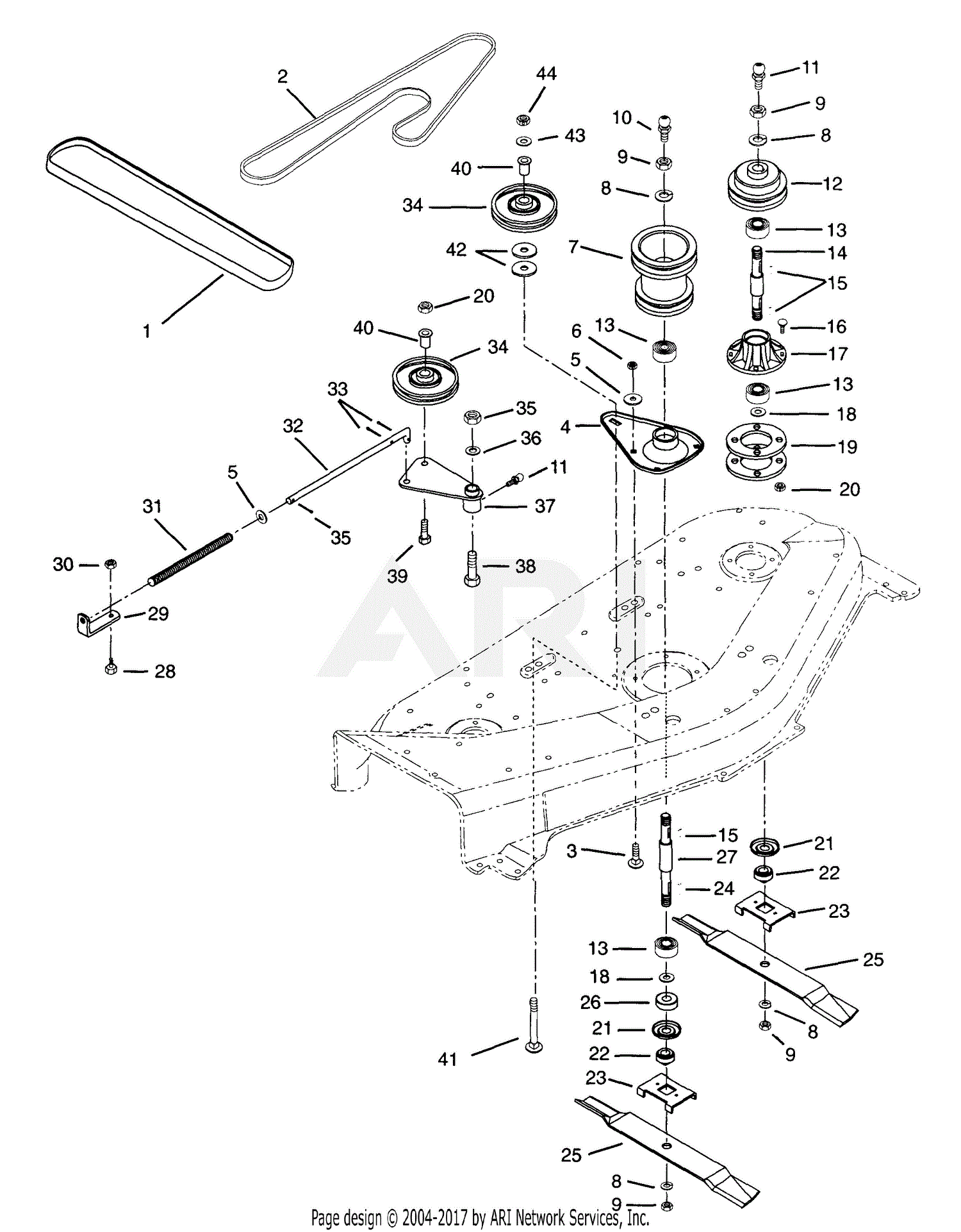 Ariens 915007 (000101 - ) EZR 1648, 16hp B&S, 48