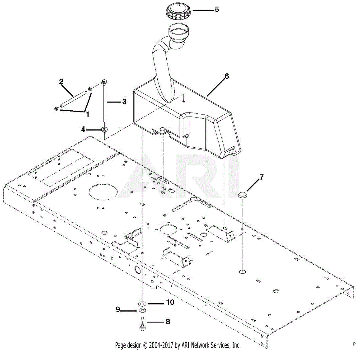 Ariens 915307 (000101 - ) EZR 1742 Parts Diagram for Fuel Tank