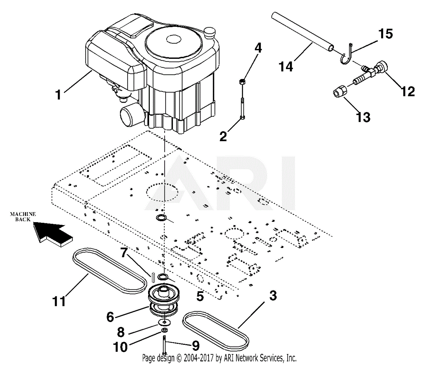 Ariens 915020 (000101 - ) EZR 1540, 15hp B&S, 40" Deck Parts Diagram