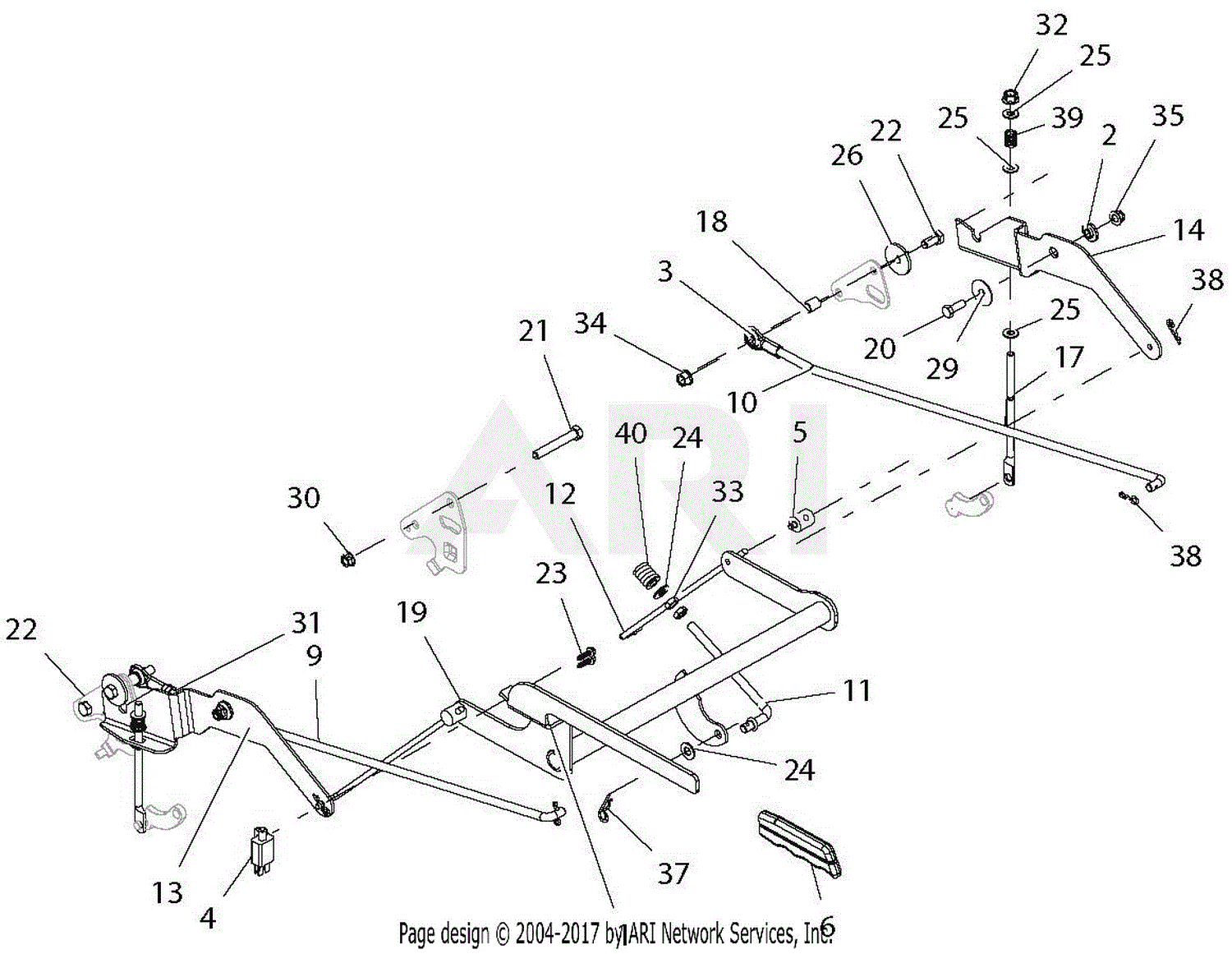 Ariens 915177 (000101 - 015999) Ikon-X 52 Parts Diagram for Parking Brake