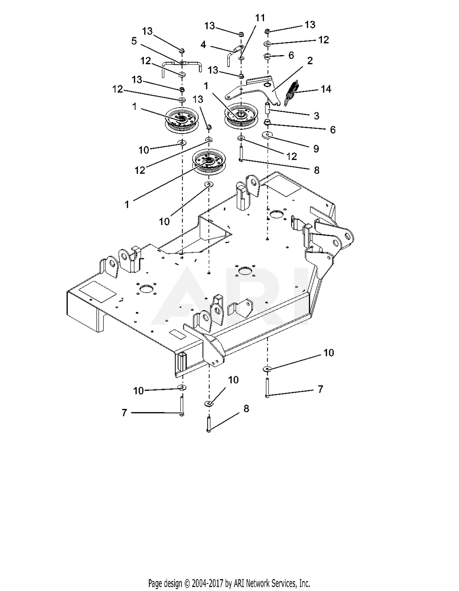 Ariens 915207 (000101 - ) Ikon-X 42 Parts Diagram for Idlers And ...