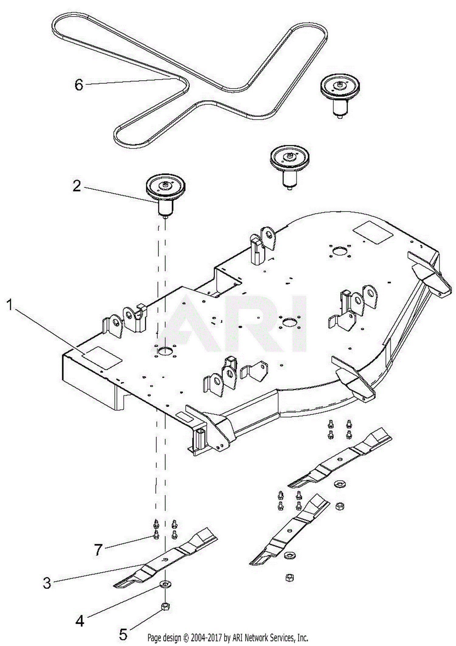 Ariens 915177 000101 015999 Ikon X 52 Parts Diagram for Deck