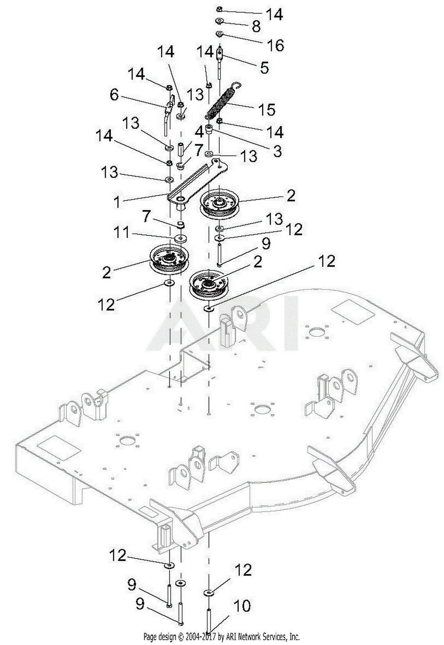 Ariens 915177 (000101 - 015999) Ikon-X 52 Parts Diagram for Idlers And