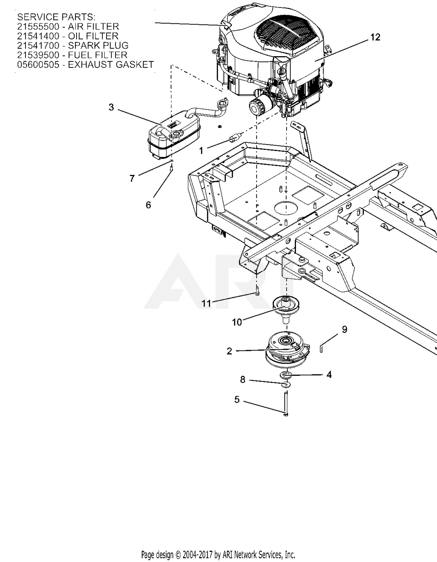 Ariens 915177 (016000 ) IkonX 52 Parts Diagram for Engine Kohler KT735