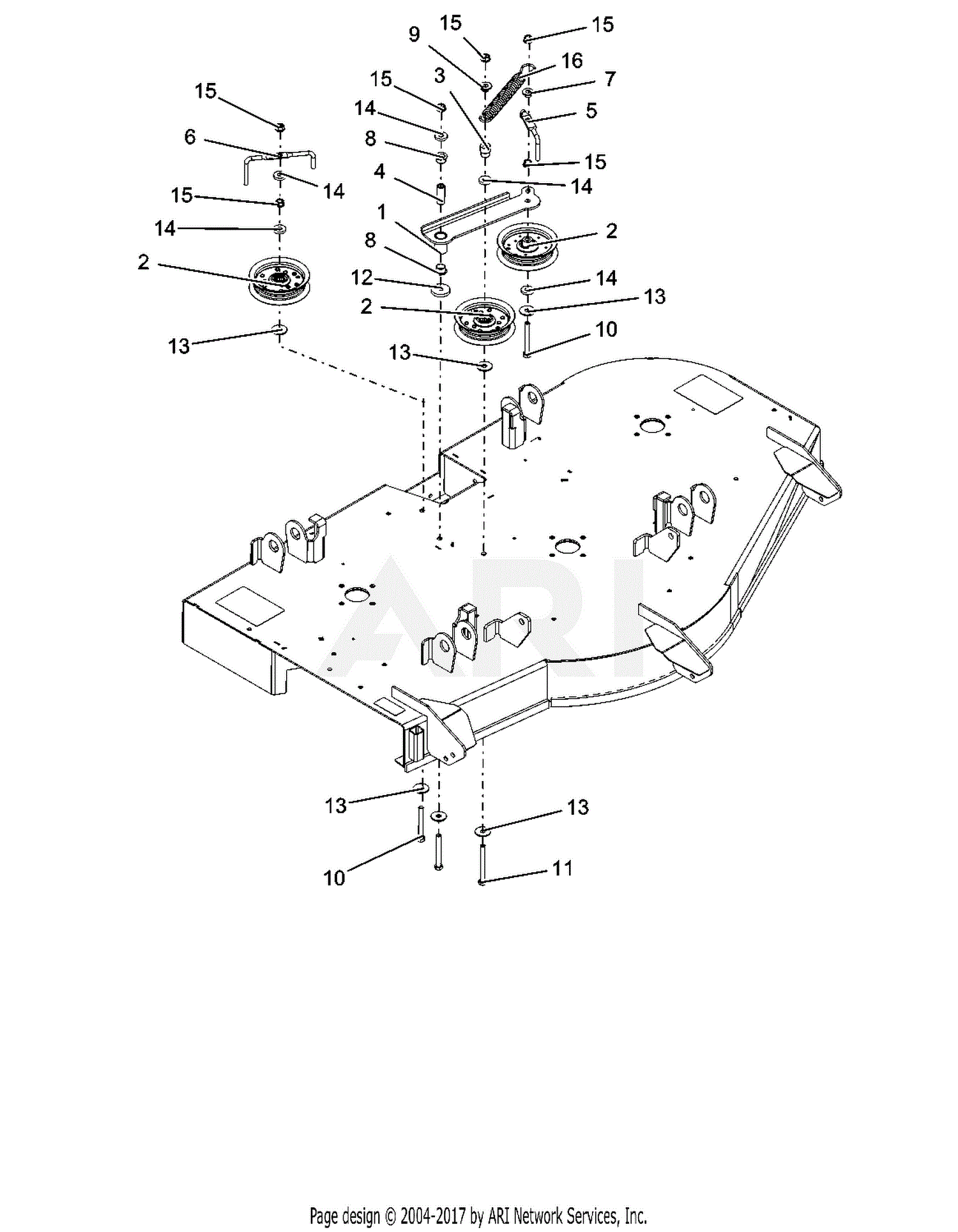 Ariens 915205 (000101 - ) Ikon-X 52 Parts Diagram for Idlers And ...