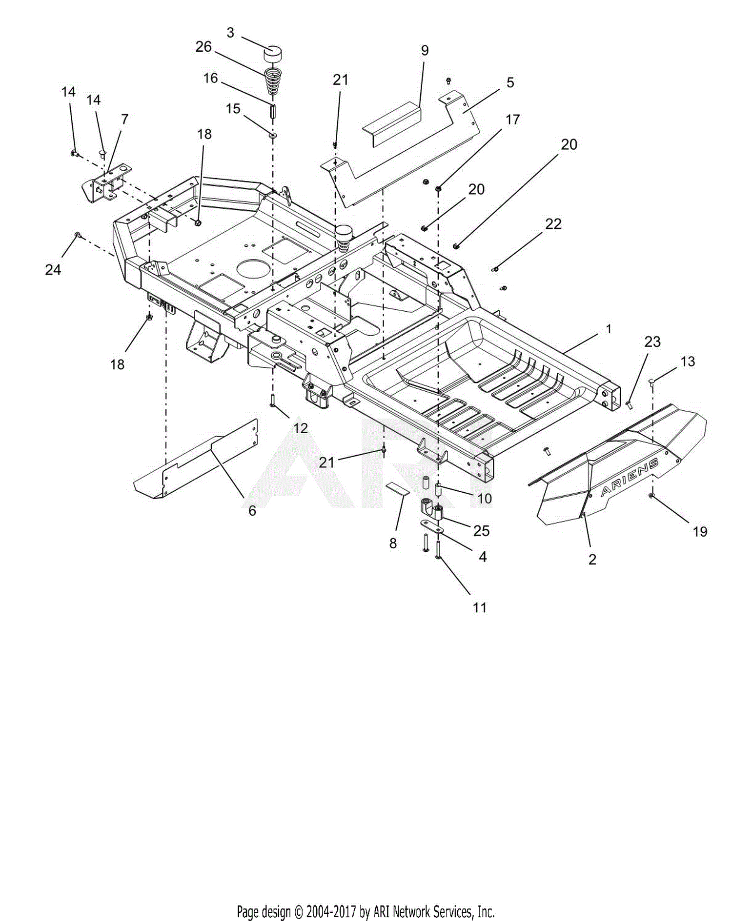 Ariens 915223 (000101 029999) IkonX 52 Parts Diagram for Frame