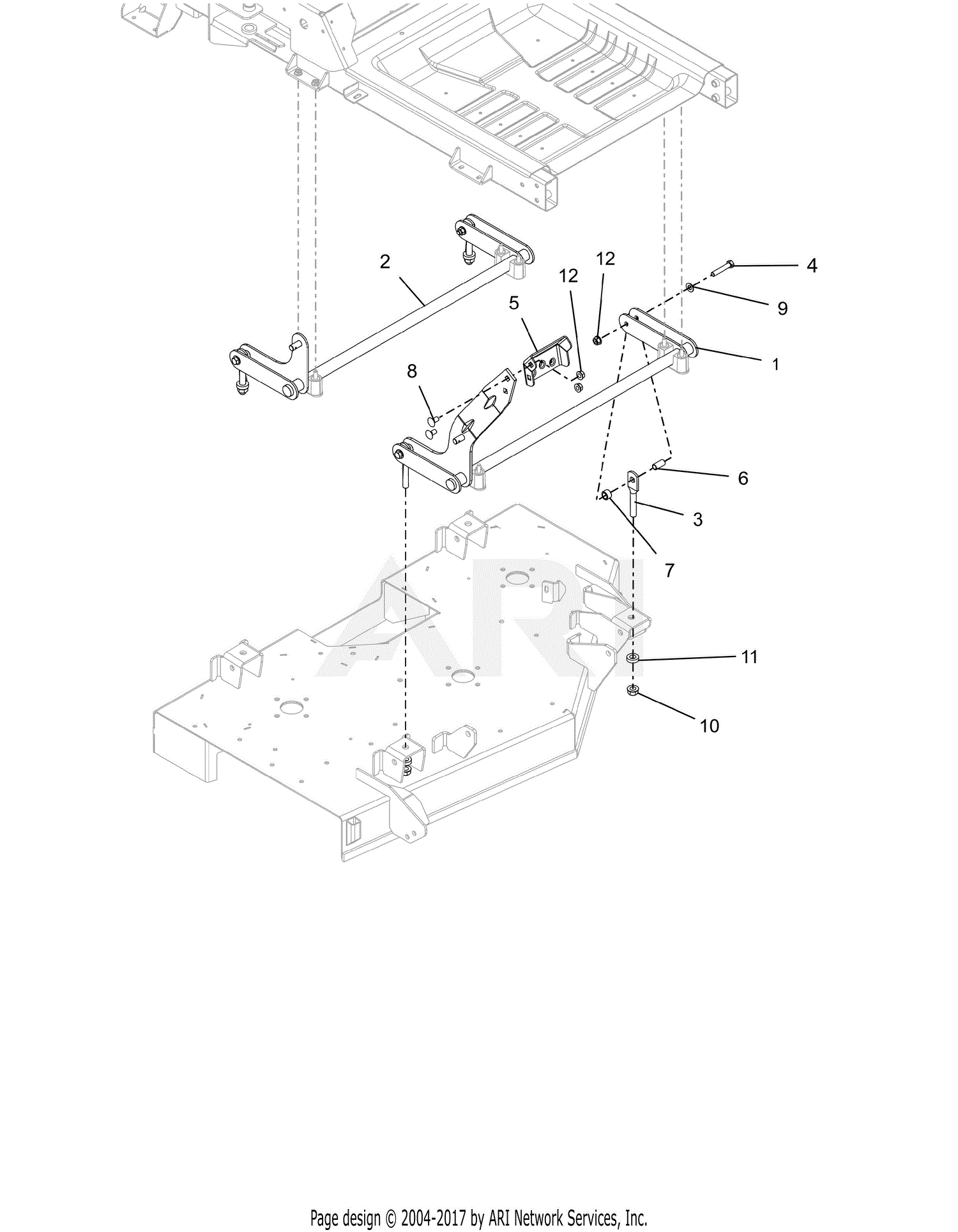 Ariens 915223 (030000 034999) IKONX 52 Parts Diagram for Deck Lift