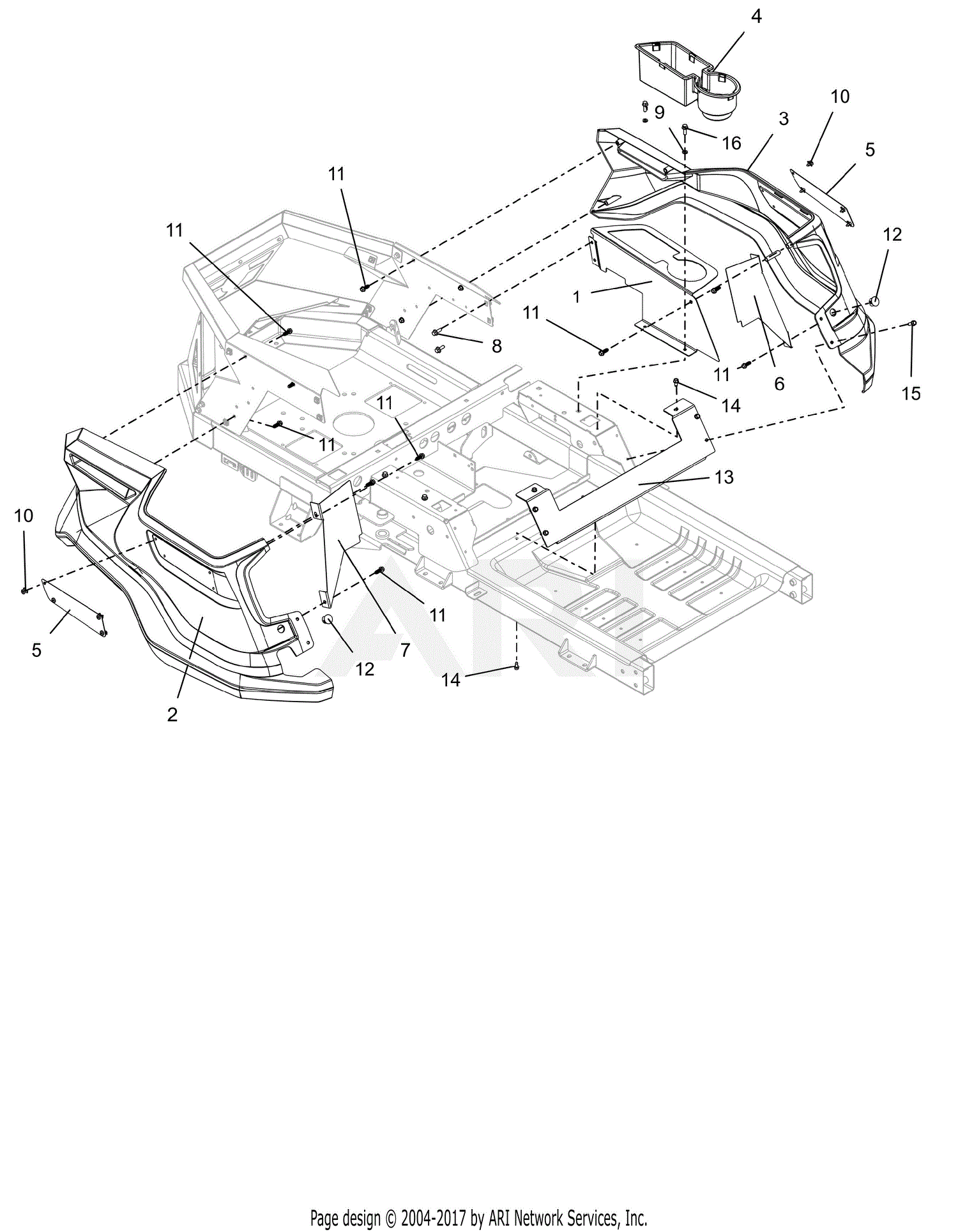 Ariens 915223 (030000 034999) IKONX 52 Parts Diagram for Fenders