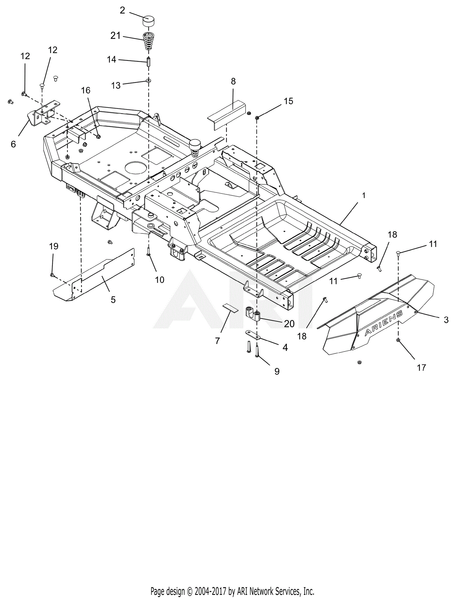Ariens 915223 (030000 034999) IKONX 52 Parts Diagram for Frame