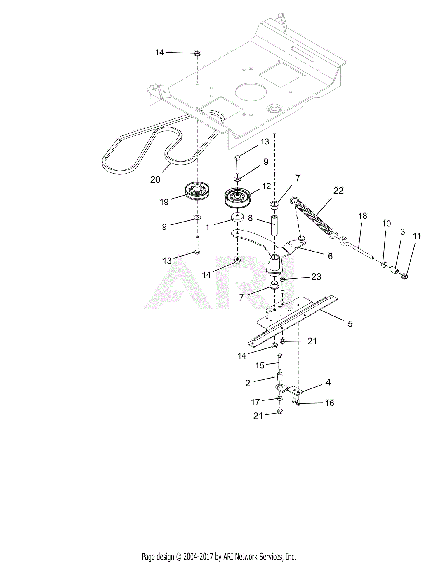 Ariens 915223 (045000 - 074999) Ikon-X 52 Parts Diagram for Transaxle Drive
