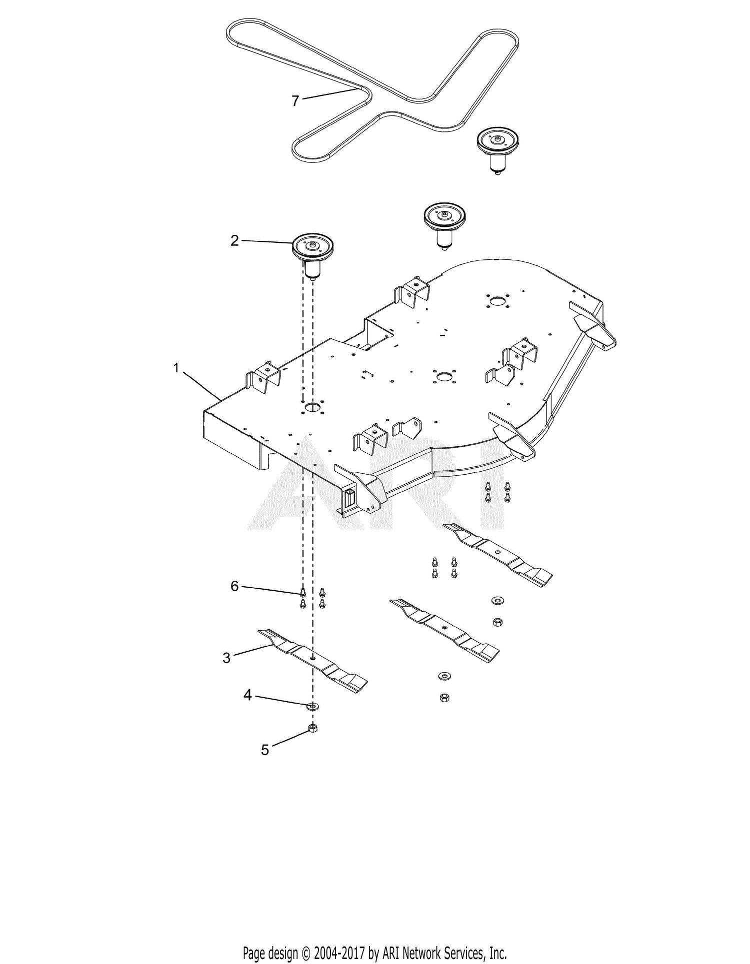 Ariens 915223 (045000 - 074999) Ikon-X 52 Parts Diagram for Deck, Belt