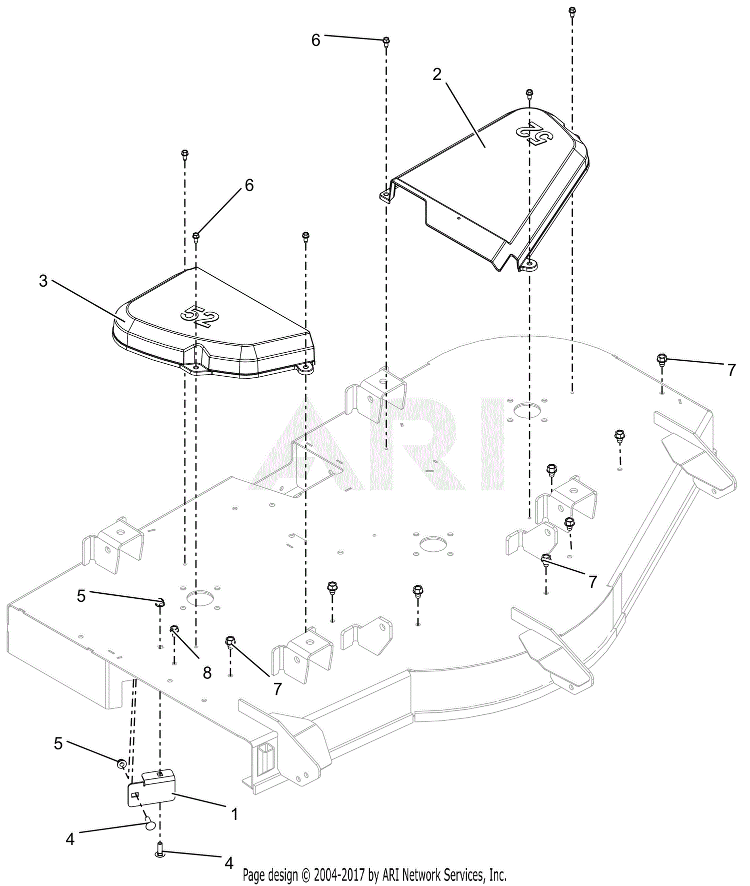 Ariens 915222 (080000 ) IkonX 52 Parts Diagram for Belt Covers 52"