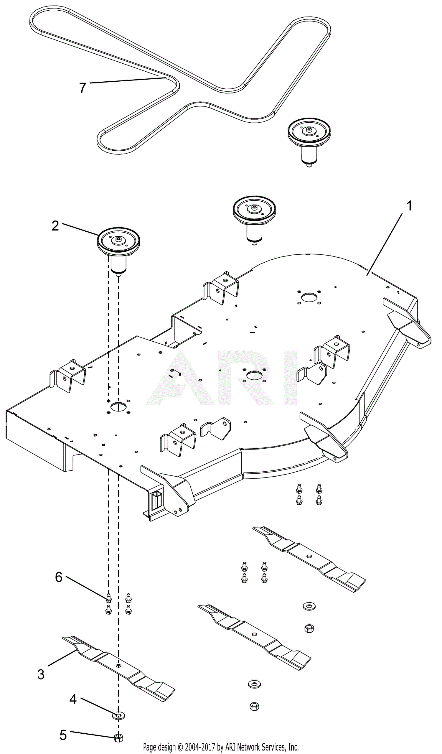 Ariens 915223 (080000 - ) Ikon-X 52 Parts Diagram for Deck, Belt