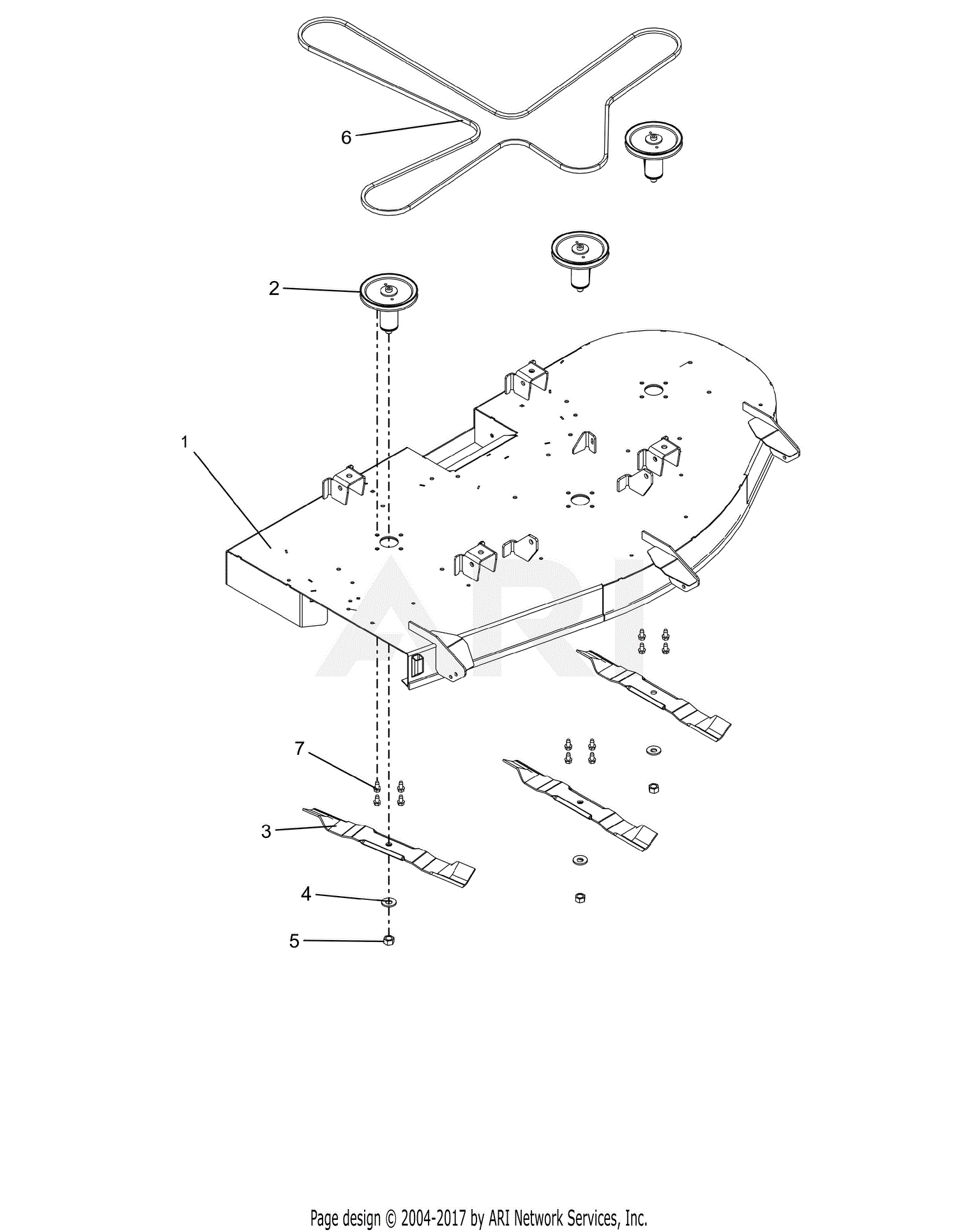 Ariens 915229 (030000 - 034999) IKON XL 60 Parts Diagram for Deck, Belt