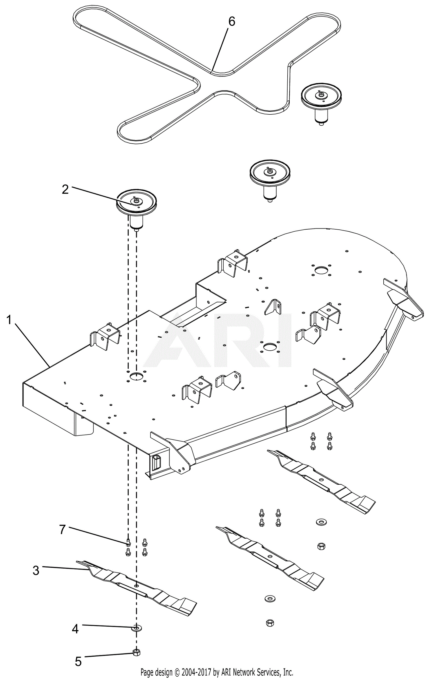 Ariens 915228 080000 Ikon XL 60 Parts Diagram for Deck Belt