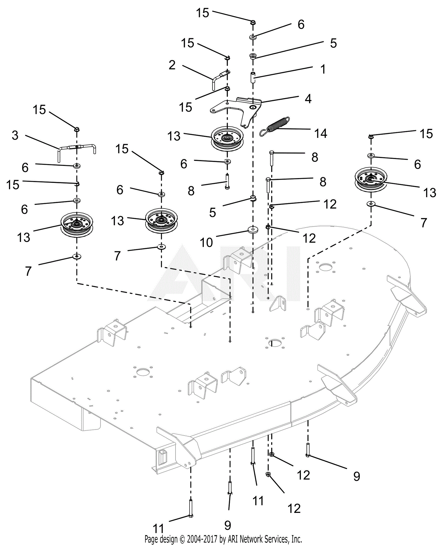 Ariens 915229 (080000 - ) Ikon XL 60 Parts Diagram for Idlers And ...