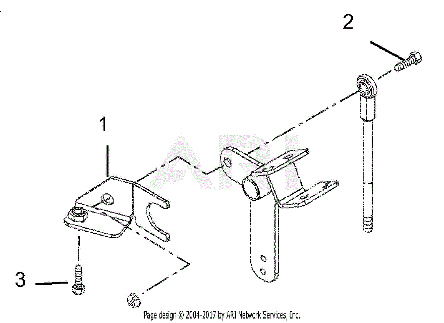 Ariens 515134 Reverse Stop Kit Parts Diagram for Reverse Stop Kit PN ...