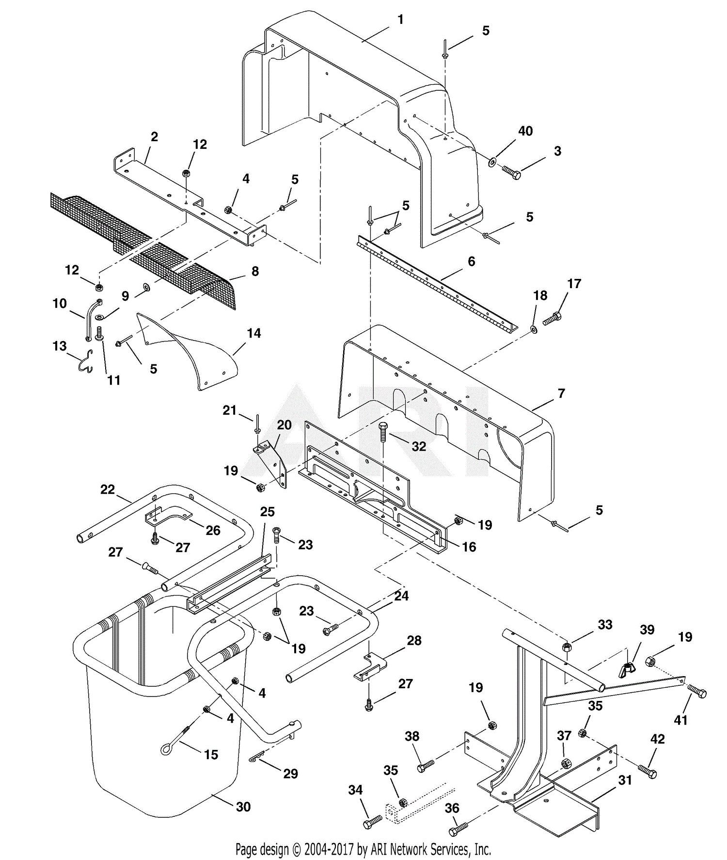 John deere grass online bagger parts