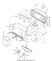 Ariens 815018 (000101 - ) 50 HVZ Bagger Parts Diagram for Bagger Cover  Assembly