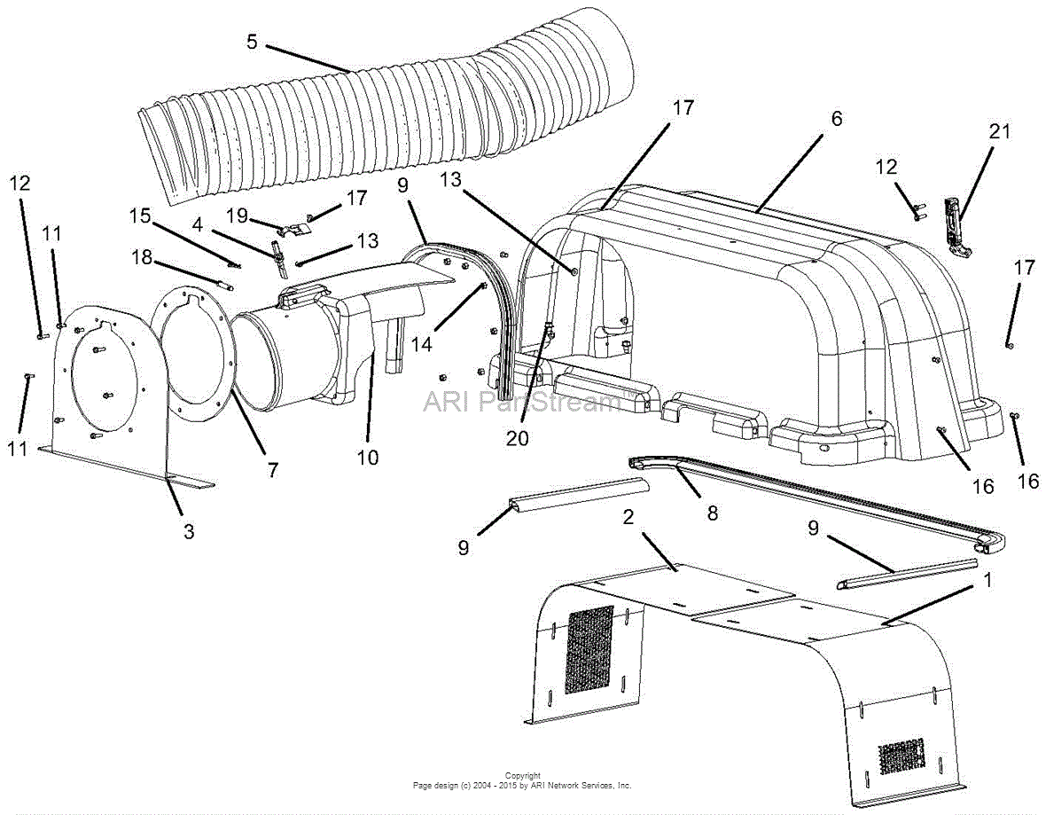 Ariens 815043 000101 42 52 Bagger Parts Diagrams