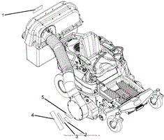 Ariens 815018 (000101 - ) 50 HVZ Bagger Parts Diagram for Bagger Cover  Assembly